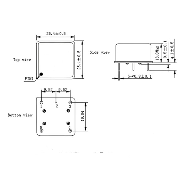 DIP2525 100MHz OCXO Stability 50ppb