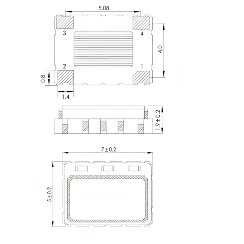 TCXO 100MHz SMD 7.0*5.0mm