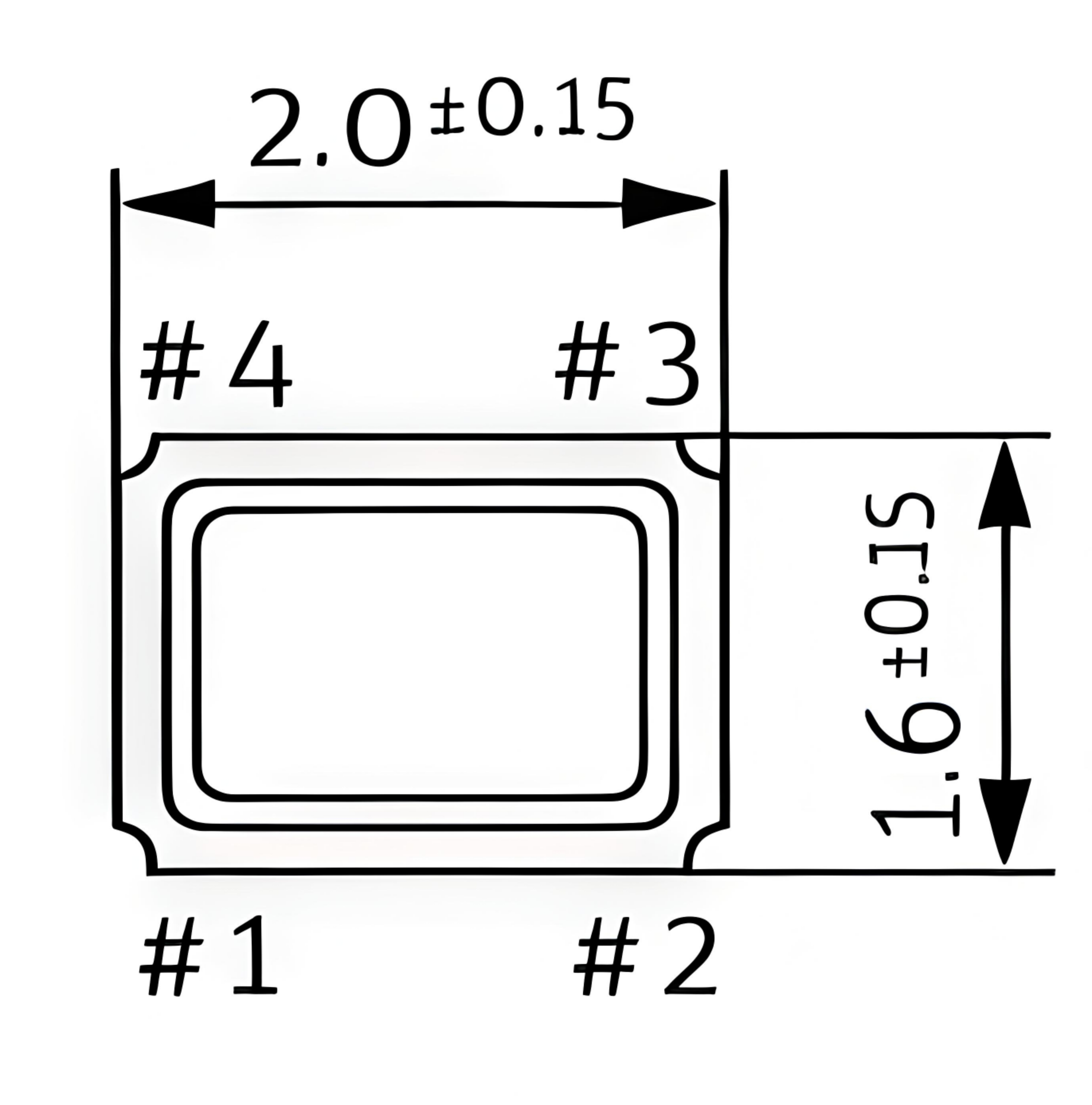 TCXO Oscillator SMD2016