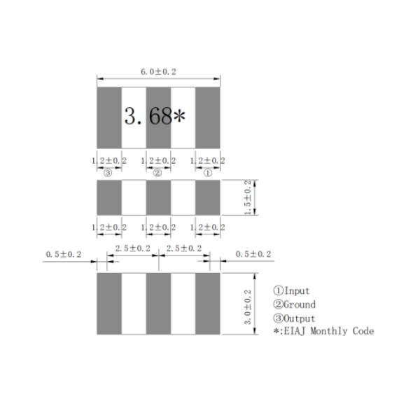 3.68MHz 3PIN Ceramic Resonator 