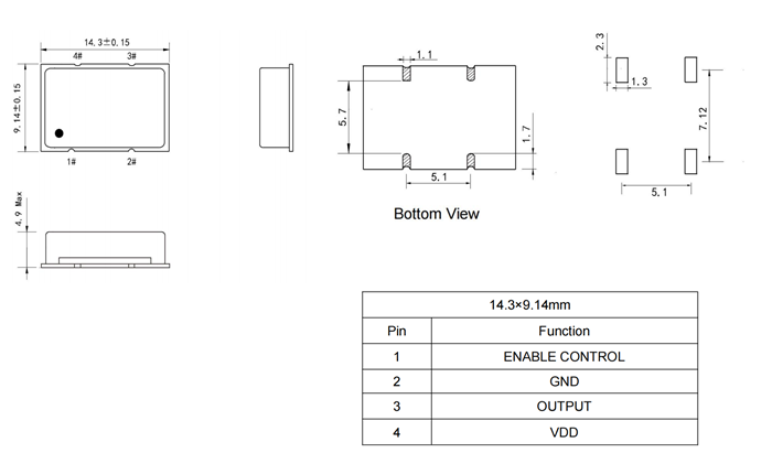 1785988596483073.png 32mhz <a href=https://www.xtalong.com/en/quartz-oscillator.html target='_blank'>Crystal Oscillator</a> smd1409 dimension.png